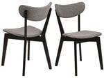 2-jų valgomojo kėdžių komplektas Roxby, pilkas/juodas