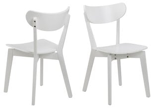 2-ių valgomojo kėdžių komplektas Roxby, baltas kaina ir informacija | Virtuvės ir valgomojo kėdės | pigu.lt