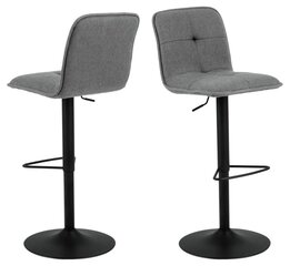2-jų baro kėdžių komplektas Actona Hellen, pilkas kaina ir informacija | Virtuvės ir valgomojo kėdės | pigu.lt