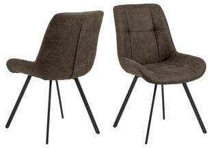 2-jų valgomojo kėdžių komplektas Waylor, pilkas kaina ir informacija | Virtuvės ir valgomojo kėdės | pigu.lt