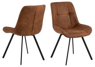 2-jų valgomojo kėdžių komplektas Waylor, rudas kaina ir informacija | Virtuvės ir valgomojo kėdės | pigu.lt