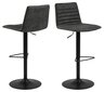 2-jų baro kėdžių komplektas Actona Kimmy, pilkas kaina ir informacija | Virtuvės ir valgomojo kėdės | pigu.lt