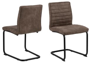 2-jų valgomojo kėdžių komplektas Zola, rudas kaina ir informacija | Virtuvės ir valgomojo kėdės | pigu.lt