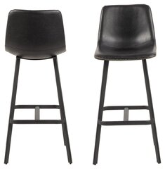 Набор из 2 барных стульев Oregon, черный цвет цена и информация | Стулья для кухни и столовой | pigu.lt