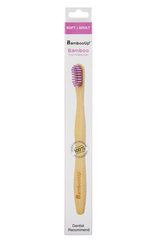 Bamboo-Up зубная щетка для взрослых, цветная, мягкая цена и информация | Зубные щетки, пасты | pigu.lt