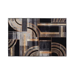 Kilimas DKD Home Decor Juoda Auksinis Šiuolaikiškas Geometrinis (120 x 180 x 0,4 cm) kaina ir informacija | Kilimai | pigu.lt