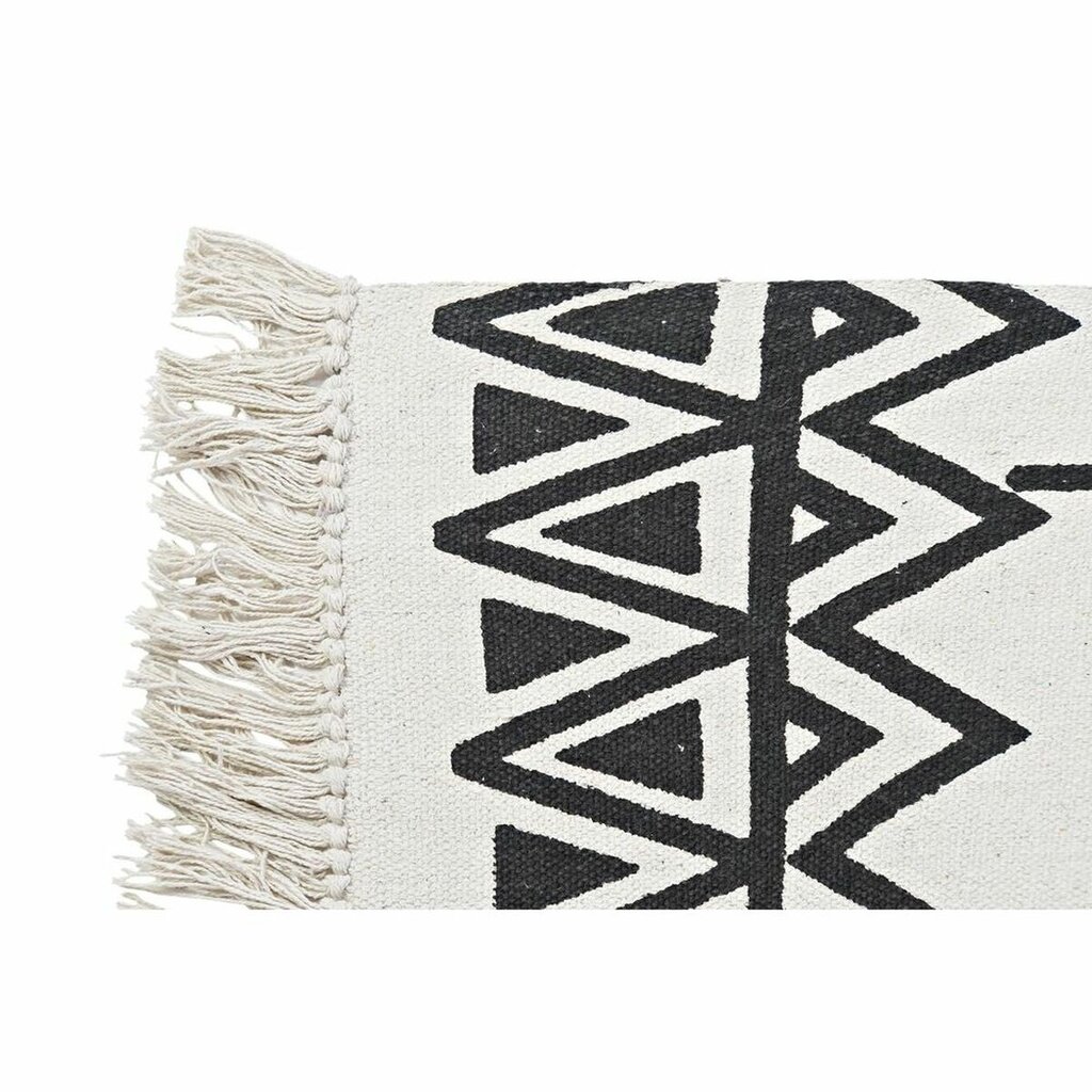 Kilimas DKD Home Decor 160 x 250 x 0,7 cm Juoda Poliesteris Balta Ikat Boho kaina ir informacija | Kilimai | pigu.lt