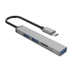 Хуб ORICO USB Type-C 2 порта USB 2.0 + 1 порт USB 3.0 + 1 TF слот цена и информация | Адаптеры, USB-разветвители | pigu.lt