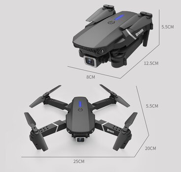 Dronas PRO Su dviem kameromis ir trimis baterijomis WIFI 250m 1800 mAh kaina ir informacija | Dronai | pigu.lt