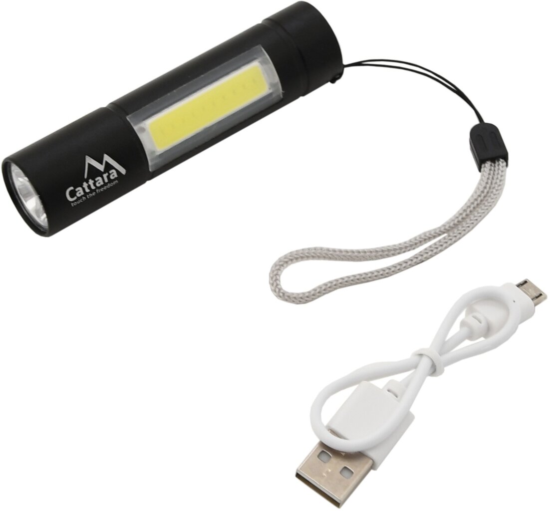 Įkraunamas LED žibintuvėlis Cattara Zoom kaina ir informacija | Žibintuvėliai, prožektoriai | pigu.lt