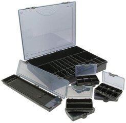 Dėžių komplektas NGT Deluxe Storage 7+1, juodas kaina ir informacija | Žvejybinės dėžės, dėklai, kuprinės | pigu.lt