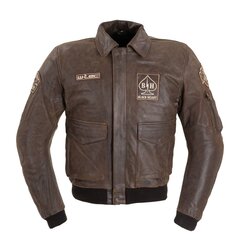 Vyriškas odinis švarkas W-TEC Black Heart Bomber - Vintage Brown 4XL kaina ir informacija | Moto striukės | pigu.lt