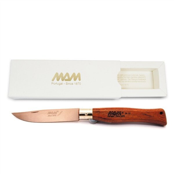 Sulankstomas titano peilis su apsauginiu užraktu MAM Douro 2062, bubingos mediena, 10.5cm kaina ir informacija | Turistiniai peiliai, daugiafunkciniai įrankiai | pigu.lt