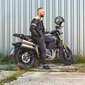 Vyriška odinė striukė W-TEC Hellsto - Black with Beige and Orange Stripe XXL kaina ir informacija | Moto striukės | pigu.lt