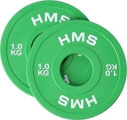 Олимпийский диск HMS, 2х 1 кг цена и информация | Гантели, гири, штанги | pigu.lt
