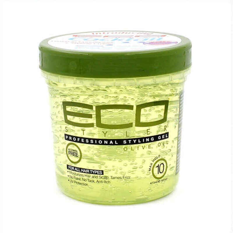 Vidutinio stiprumo gelis Eco Style Alyvuogių aliejus, 473 ml цена и информация | Plaukų formavimo priemonės | pigu.lt