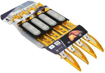 Palapinės kuoliukai su LED švieselėmis, 23 cm, 4 vnt, geltoni kaina ir informacija | Palapinės | pigu.lt