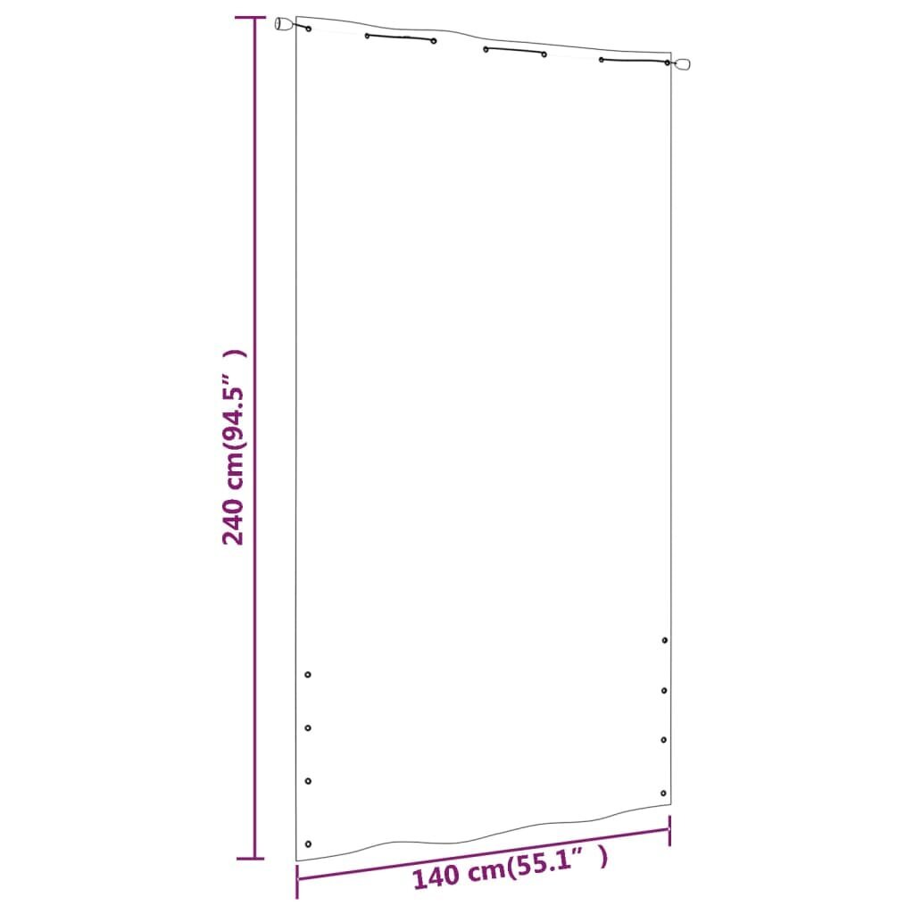 vidaXL Balkono pertvara, terakota spalvos, 140x240cm, oksfordo audinys kaina ir informacija | Skėčiai, markizės, stovai | pigu.lt