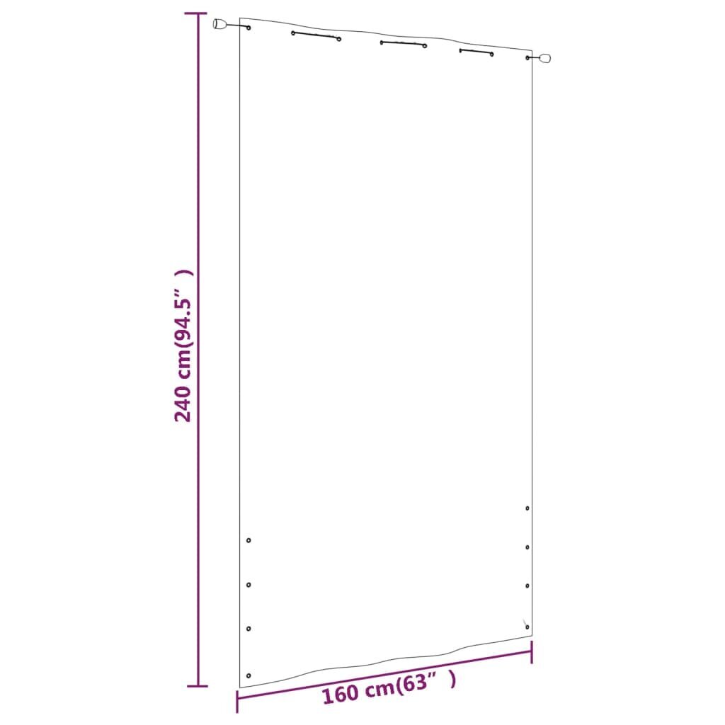 vidaXL Balkono pertvara, terakota spalvos, 160x240cm, oksfordo audinys kaina ir informacija | Skėčiai, markizės, stovai | pigu.lt