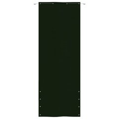 vidaXL Balkono pertvara, tamsiai žalia, 80x240cm, oksfordo audinys kaina ir informacija | Skėčiai, markizės, stovai | pigu.lt