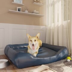 vidaXL guolis šunims, tamsiai mėlynas, 105x80x25cm, dirbtinė oda kaina ir informacija | Guoliai, pagalvėlės | pigu.lt