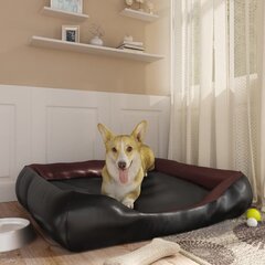 vidaXL guolis šunims, juodas ir rudas, 120x100x27cm, dirbtinė oda kaina ir informacija | Guoliai, pagalvėlės | pigu.lt