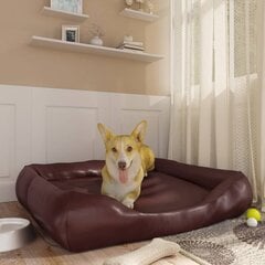 vidaXL guolis šunims, rudos spalvos, 105x80x25cm, dirbtinė oda kaina ir informacija | Guoliai, pagalvėlės | pigu.lt