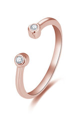 Beneto Тонкое серебряное кольцо с цирконами AGG471 цена и информация | Кольца | pigu.lt