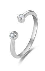 Beneto Тонкое серебряное кольцо с цирконами AGG471 цена и информация | Кольцо | pigu.lt