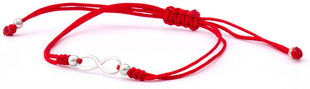 Beneto Браслет бесконечности красный каббала на шнурке AGB539 цена и информация | Женские браслеты | pigu.lt