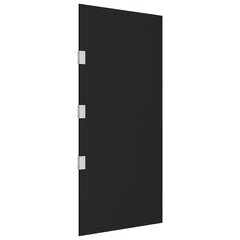 vidaXL Durų stogeliai, 2vnt., juodos spalvos, grūdintas stiklas kaina ir informacija | Durų lankstai, priedai | pigu.lt