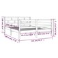 vidaXL Lovos rėmas, 135x190cm, medienos masyvas, dvivietis kaina ir informacija | Lovos | pigu.lt