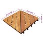 vidaXL Terasos plytelės, 30vnt., rudos, 30x30cm, akacijos masyvas kaina ir informacija | Terasos grindys | pigu.lt