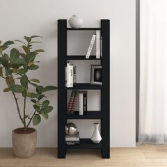 Spintelė knygoms/kambario pertvara, juoda, 60x35x160cm, mediena kaina ir informacija | Lentynos | pigu.lt