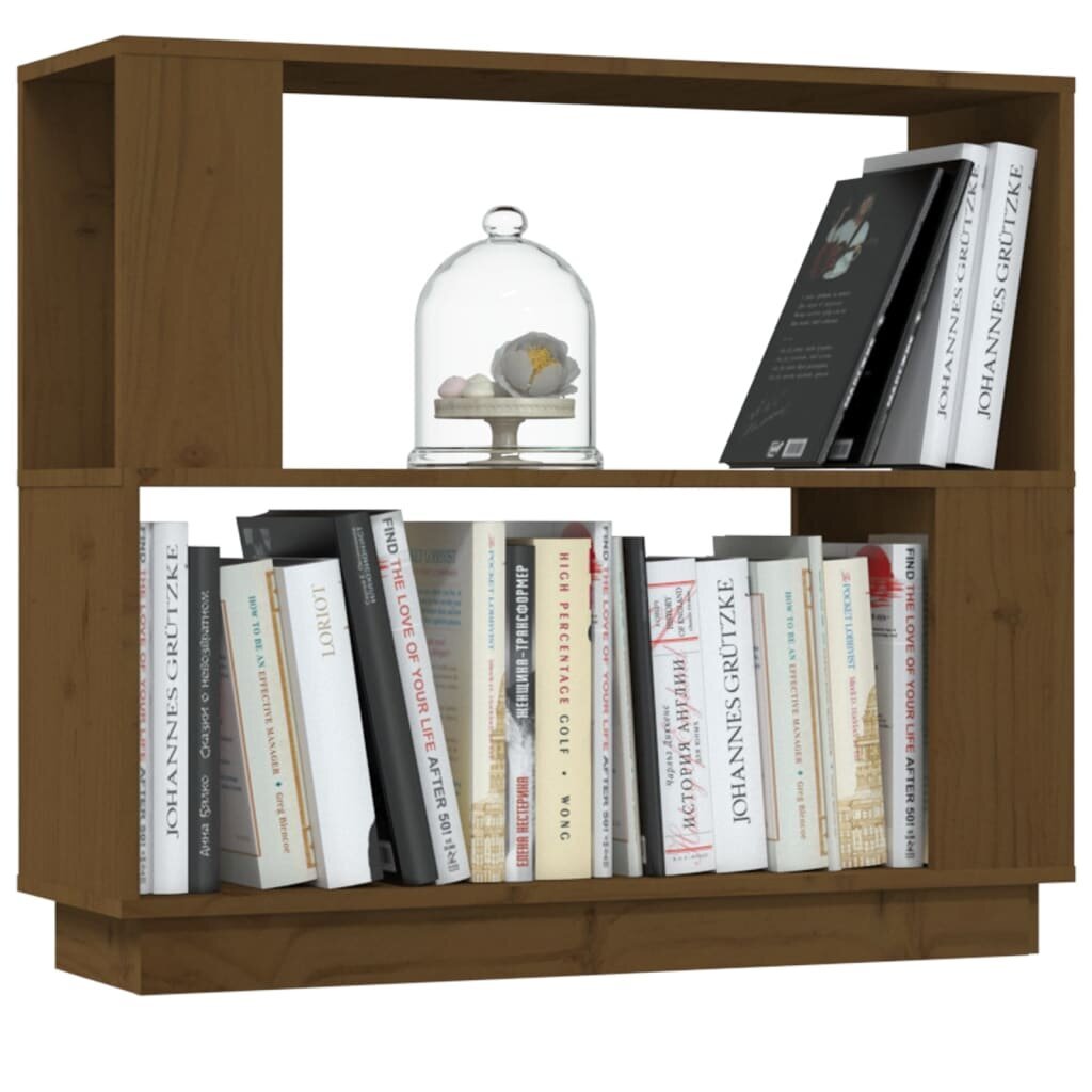 Spintelė knygoms/kambario pertvara, ruda, 80x25x70cm, mediena kaina ir informacija | Lentynos | pigu.lt