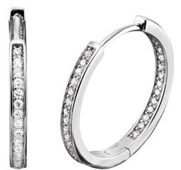 Серебряные серьги - кольца Engelsrufer «Лиза» с цирконами ERE-LISA-ZI-CR цена и информация | Серьги | pigu.lt