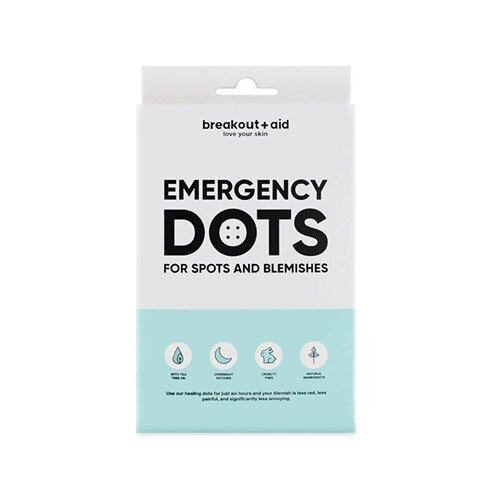 Pleistrai nuo spuogų Breakout+aid Emergency Dots Patches for sensitive skin prone to acne цена и информация | Veido kaukės, paakių kaukės | pigu.lt