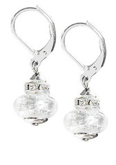 Lampglas Элегантные серьги White Beauty с чистым серебром и жемчугом Lampglas ESH1 цена и информация | Серьги | pigu.lt