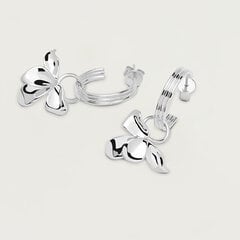 Красивые серебряные серьги кольца Pdpaola Ivy Silver AR02-185-U цена и информация | Серьги | pigu.lt