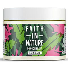 Plaukų kaukė Faith In Nature Dragon Fruit Revitalising Hair Mask, 300ml kaina ir informacija | Priemonės plaukų stiprinimui | pigu.lt