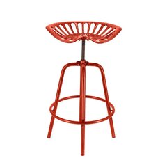Esschert Design Baro kėdė, raudona, traktoriaus sėdynės dizaino kaina ir informacija | Virtuvės ir valgomojo kėdės | pigu.lt