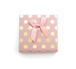 Beneto Rožinė dovanų dėžutė su auksiniais taškais KP7-9 kaina ir informacija | Dovanų pakavimo priemonės | pigu.lt