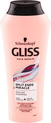 Pažeistų plaukų šampūnas Schwarzkopf Gliss Kur Split Ends Miracle Shampoo, 250 ml цена и информация | Шампуни | pigu.lt