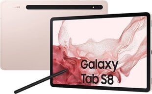 Samsung Galaxy Tab S8 256GB, Wi-Fi, Pink цена и информация | Планшеты | pigu.lt