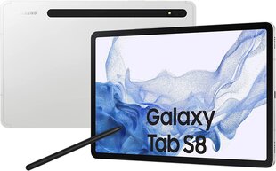 Samsung Galaxy Tab S8 256GB, Wi-Fi, White цена и информация | Планшеты | pigu.lt