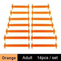 Silikoniniai elastiniai batraiščiai 14 vnt., neoniniai oranžiniai kaina ir informacija | Drabužių ir avalynės priežiūros priemonės | pigu.lt