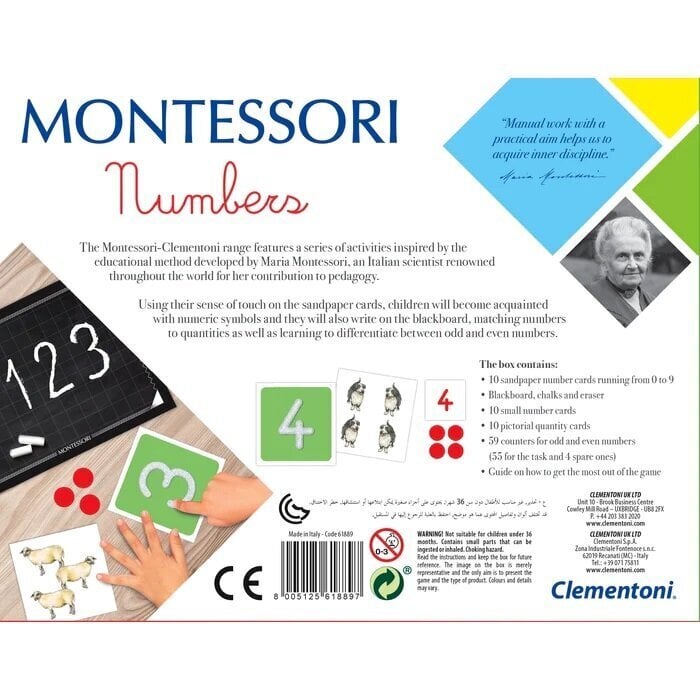 Lavinamasis žaidimas Clementoni Montessori Numbers kaina ir informacija | Lavinamieji žaislai | pigu.lt