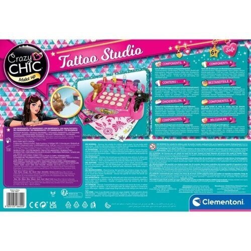 Kūrybinis žaidimas Clementoni Crazy Chic Tattoo Studio kaina ir informacija | Žaislai mergaitėms | pigu.lt