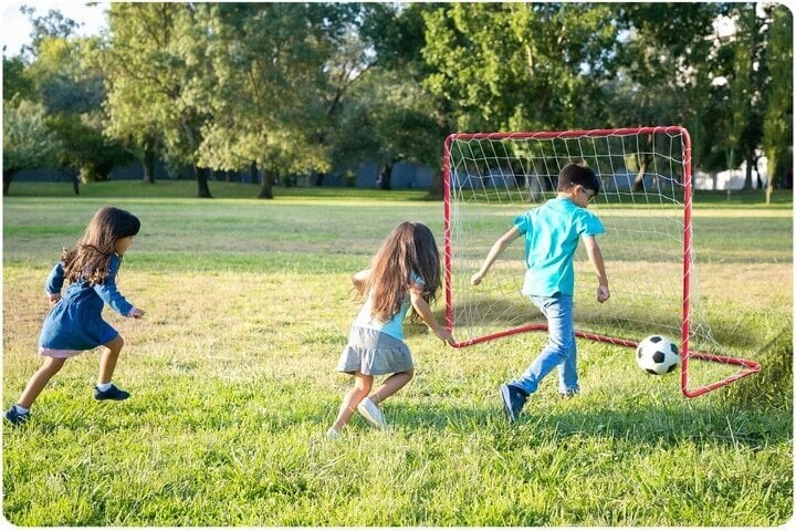 Futbolo vartai 171x110x70cm. su kamuoliu kaina ir informacija | Futbolo vartai ir tinklai | pigu.lt