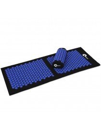 Dvigubas sveikatos akupresūros kilimėlis + pagalvė + krepšys - mėlynas kaina ir informacija | Masažo reikmenys | pigu.lt